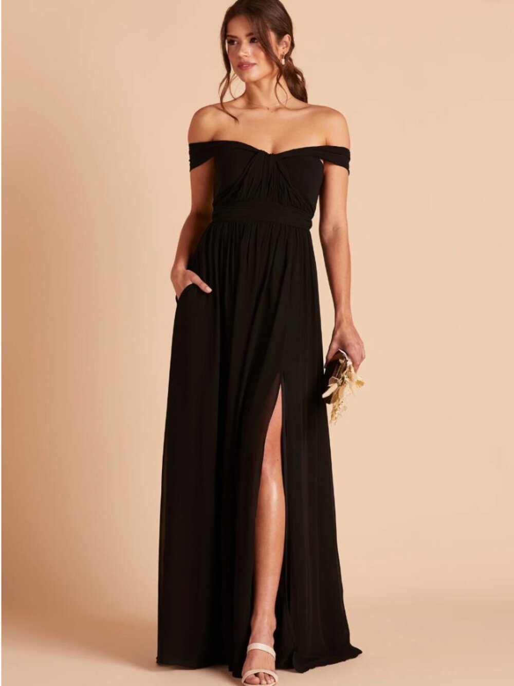 Birdy Grey Grace Black Chiffon Bridesmaid Dress - 3X - Picture 2 of 10